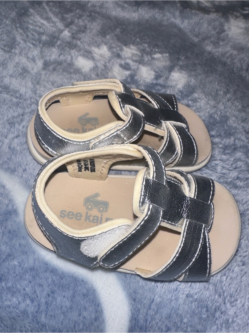 See Kai Run Silver Metallic Toddler Sandals